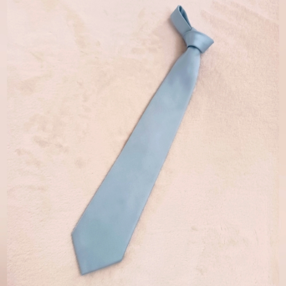 Lucasini Classic Blue Silk Tie for Formal Occasion